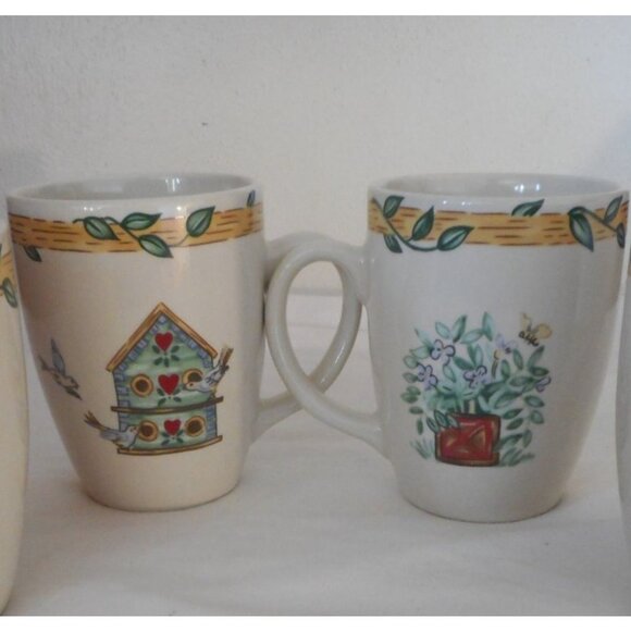 Thomson Pottery Other - Vintage Lot of 2 Thomson Pottery Birdhouse Topiary Mugs #3